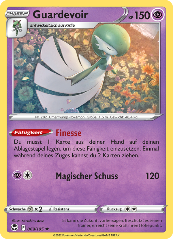Guardevoir 069 — Silver Tempest (German Pokémon TCG card)