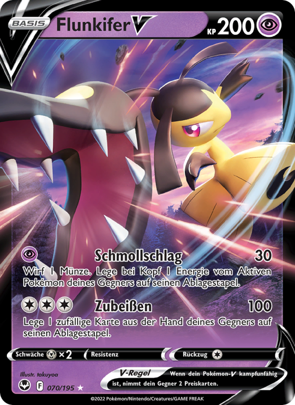 Flunkifer V 070 — Silver Tempest (German Pokémon TCG card)