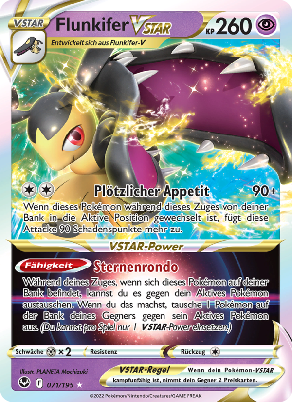 Flunkifer VSTAR 071 — Silver Tempest (German Pokémon TCG card)