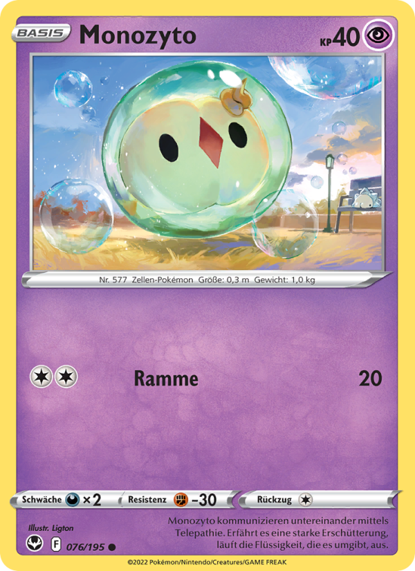 Monozyto 076 — Silver Tempest (German Pokémon TCG card)