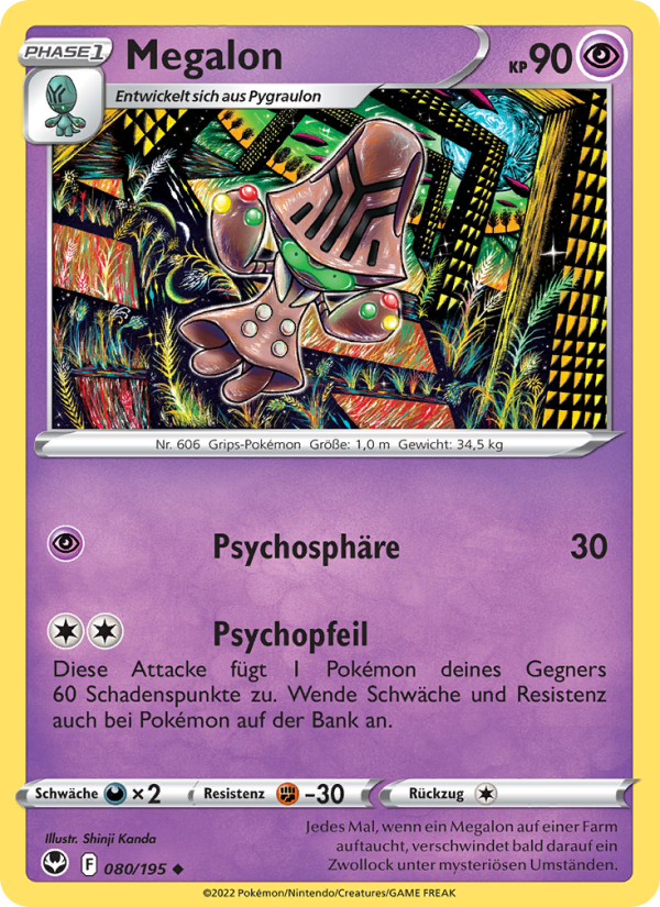 Megalon 080 — Silver Tempest (German Pokémon TCG card)