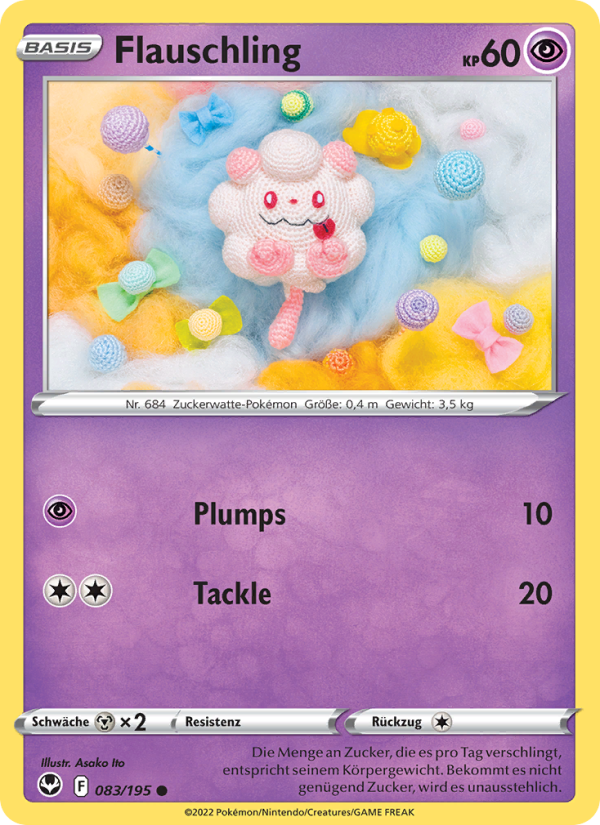 Flauschling 083 — Silver Tempest (German Pokémon TCG card)