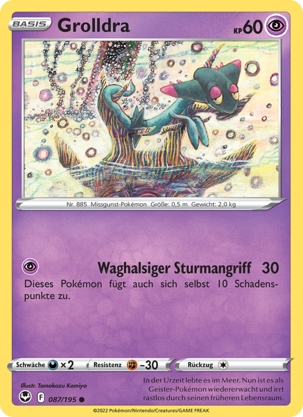 Grolldra 087 — Silver Tempest (German Pokémon TCG card)