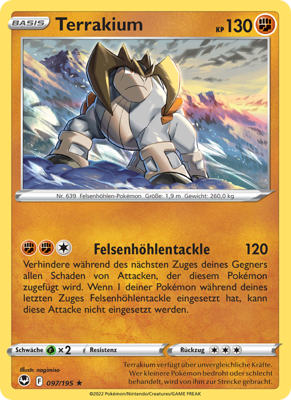 Terrakium 097 — Silver Tempest (German Pokémon TCG card)