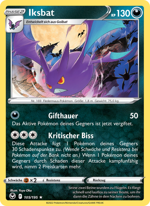 Iksbat 105 — Silver Tempest (German Pokémon TCG card)