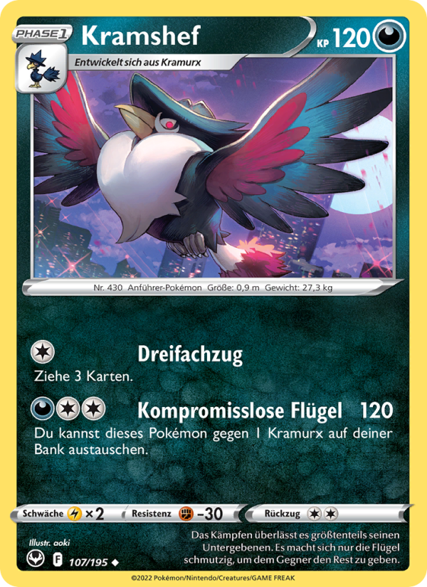 Kramshef 107 — Silver Tempest (German Pokémon TCG card)