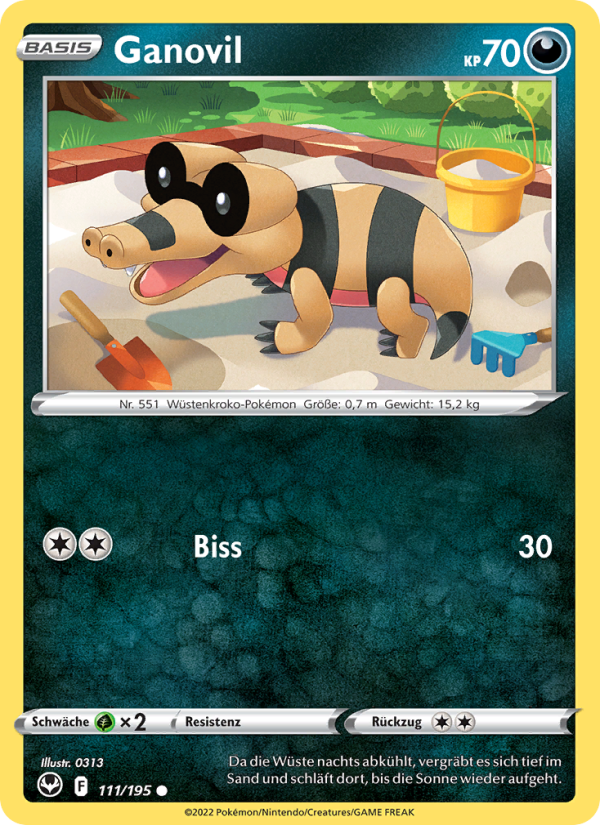 Ganovil 111 — Silver Tempest (German Pokémon TCG card)