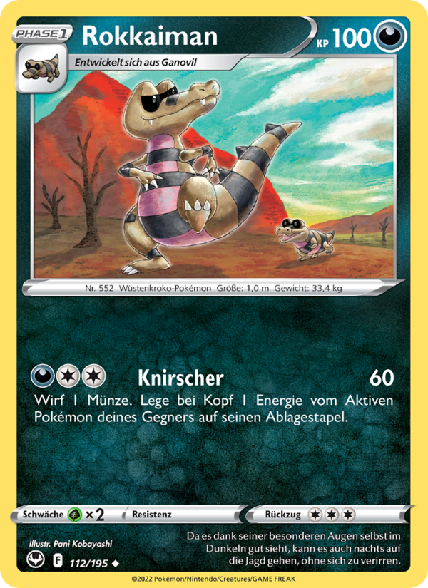 Rokkaiman 112 — Silver Tempest (German Pokémon TCG card)