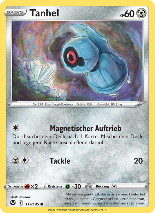 Tanhel 117 — Silver Tempest (German Pokémon TCG card)