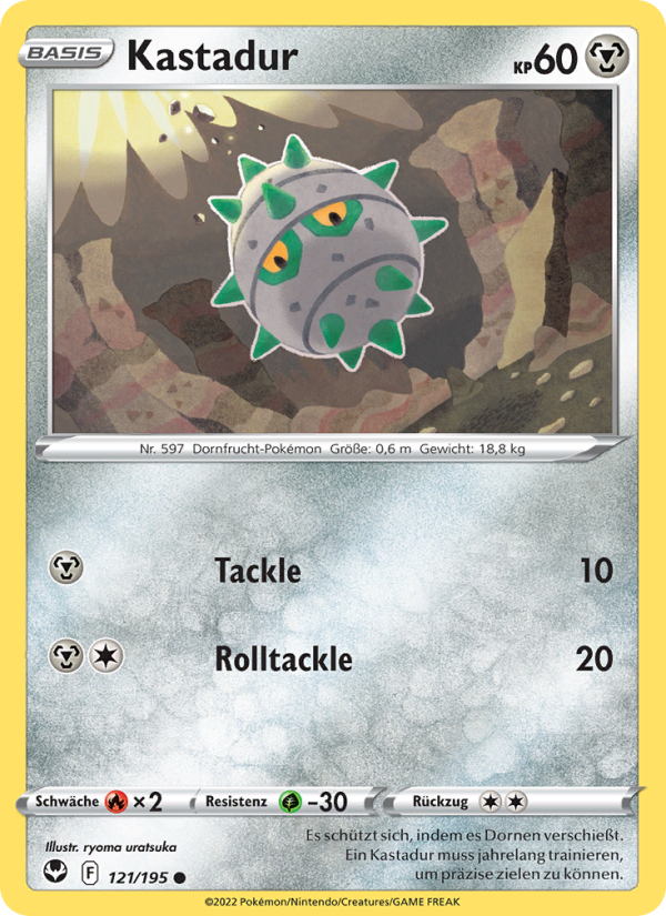 Kastadur 121 — Silver Tempest (German Pokémon TCG card)