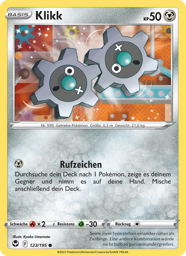 Klikk 123 — Silver Tempest (German Pokémon TCG card)