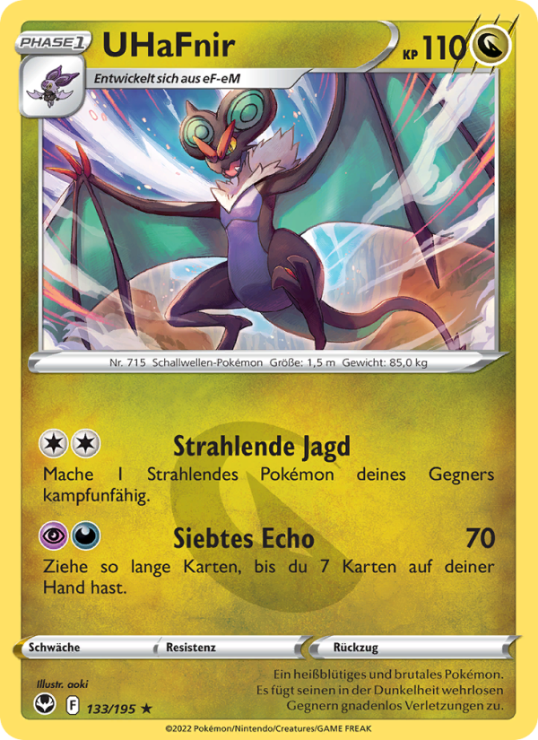 UHaFnir 133 — Silver Tempest (German Pokémon TCG card)