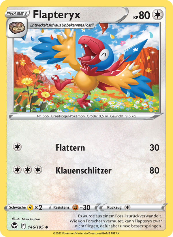 Flapteryx 146 — Silver Tempest (German Pokémon TCG card)