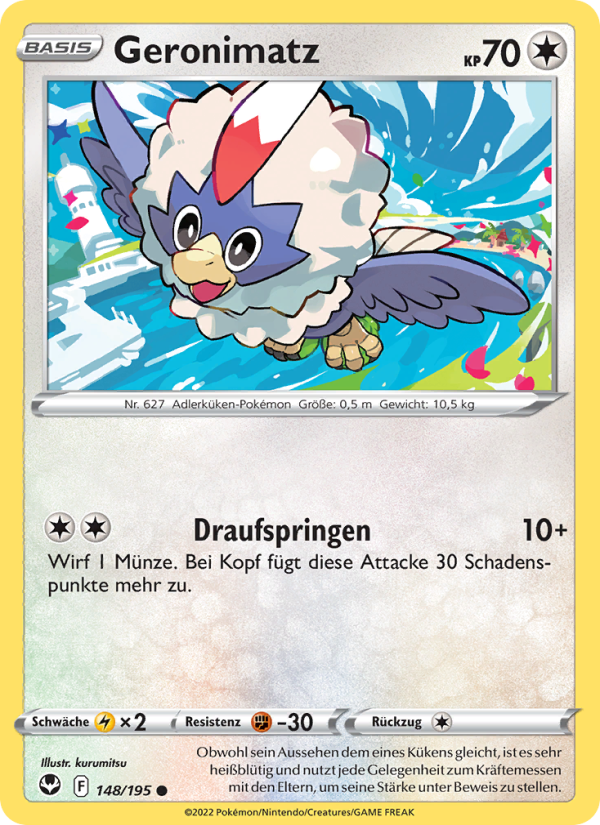 Geronimatz 148 — Silver Tempest (German Pokémon TCG card)
