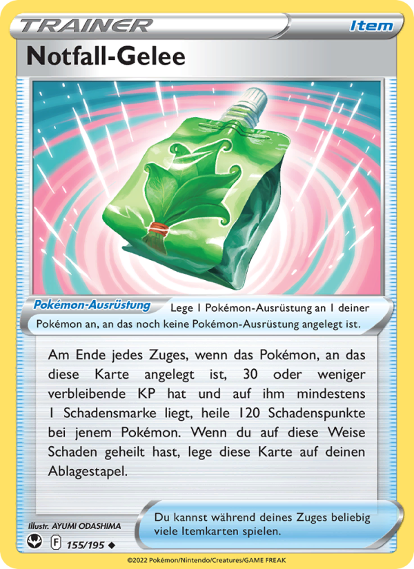 Notfall-Gelee 155 — Silver Tempest (German Pokémon TCG card)
