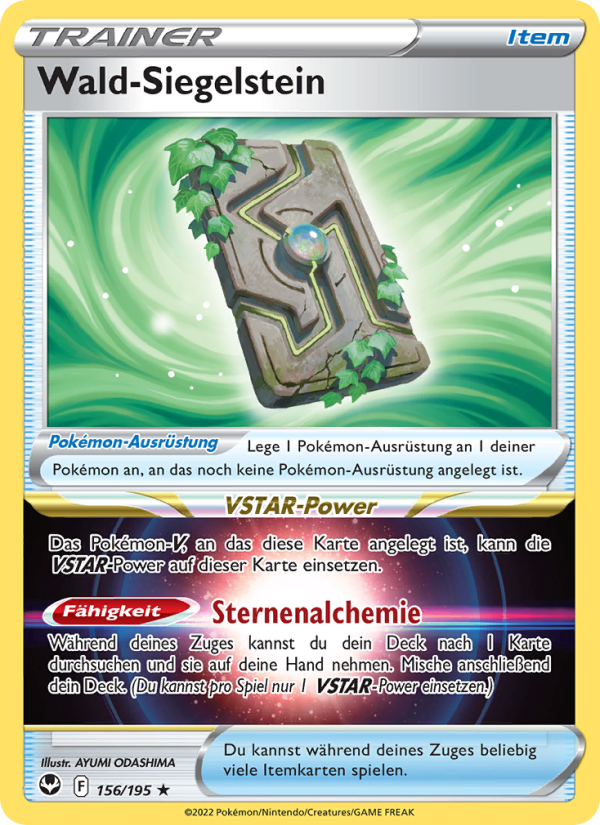 Wald-Siegelstein 156 — Silver Tempest (German Pokémon TCG card)
