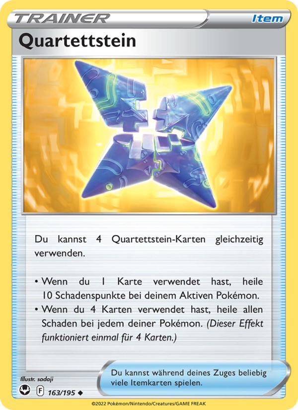Quartettstein 163 — Silver Tempest (German Pokémon TCG card)