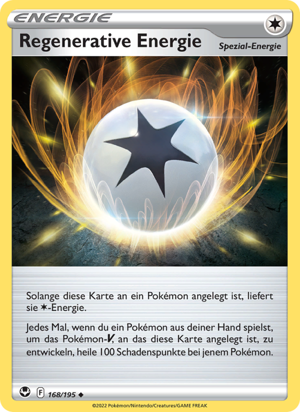Regenerative Energie 168 — Silver Tempest (German Pokémon TCG card)