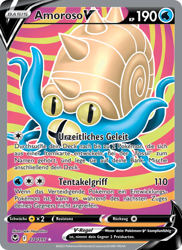 Amoroso V 174 — Silver Tempest (German Pokémon TCG card)