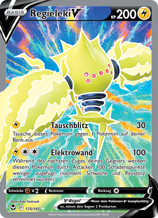 Regieleki V 175 — Silver Tempest (German Pokémon TCG card)