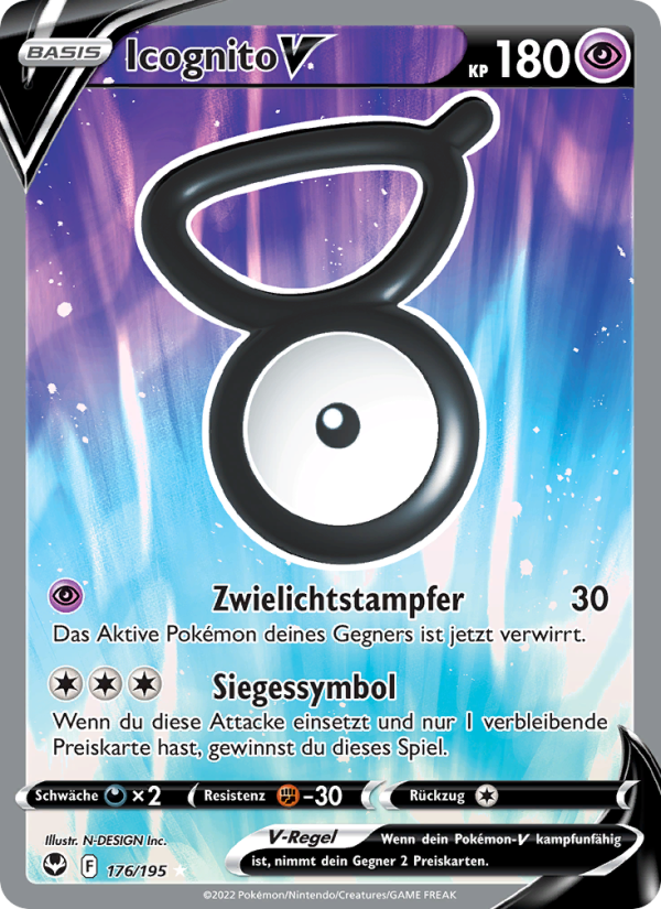 Icognito V 176 — Silver Tempest (German Pokémon TCG card)