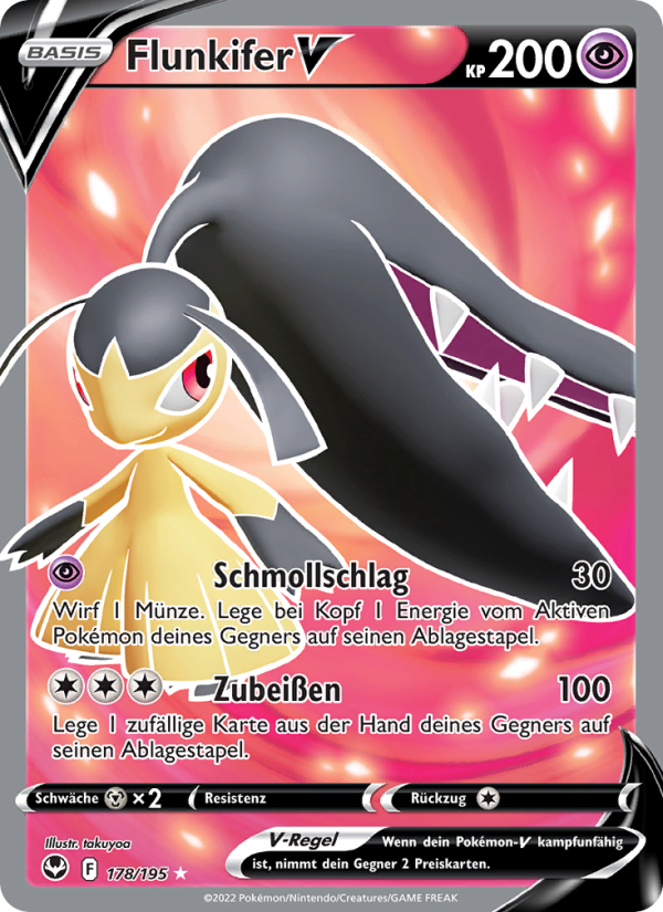 Flunkifer V 178 — Silver Tempest (German Pokémon TCG card)