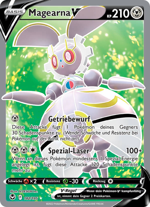Magearna V 182 — Silver Tempest (German Pokémon TCG card)