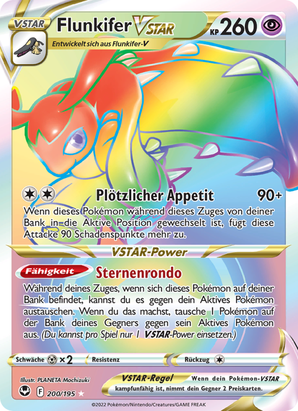Flunkifer VSTAR 200 — Silver Tempest (German Pokémon TCG card)