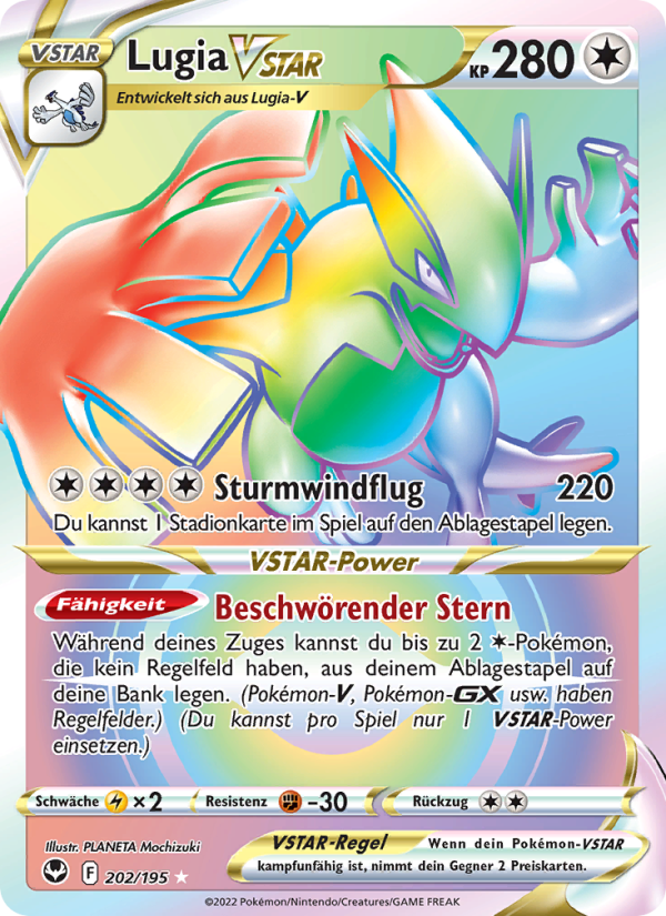 Lugia VSTAR 202 — Silver Tempest (German Pokémon TCG card)