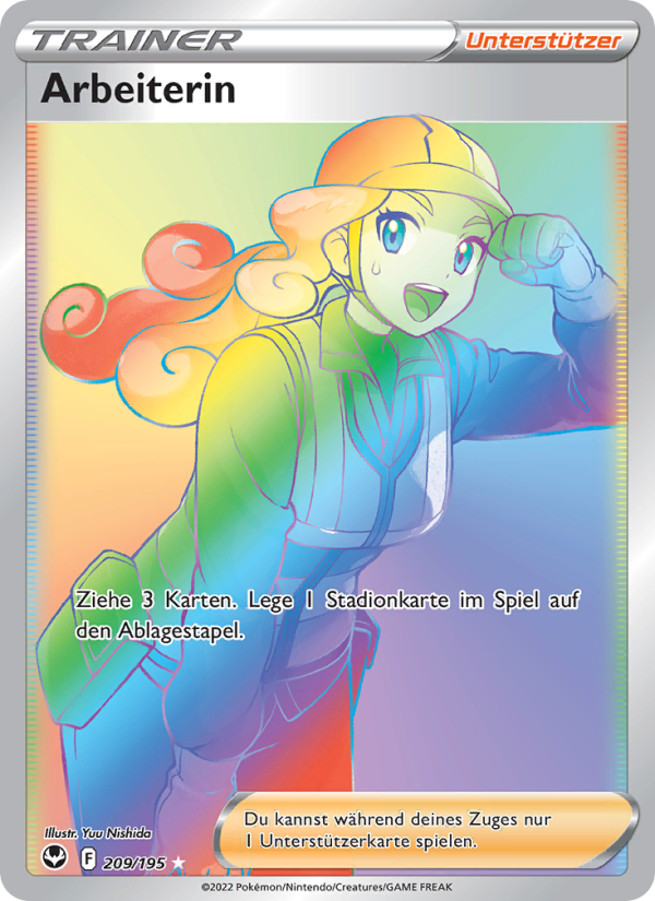 Arbeiterin 209 — Silver Tempest (German Pokémon TCG card)