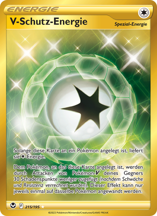V-Schutz-Energie 215 — Silver Tempest (German Pokémon TCG card)