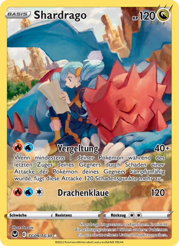 Shardrago TG09 — Silver Tempest (German Pokémon TCG card)