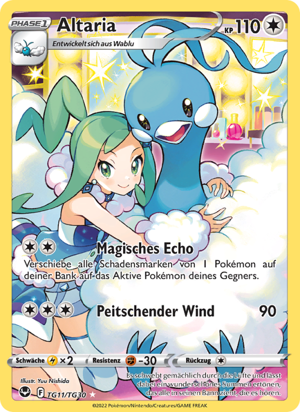Altaria TG11 — Silver Tempest (German Pokémon TCG card)