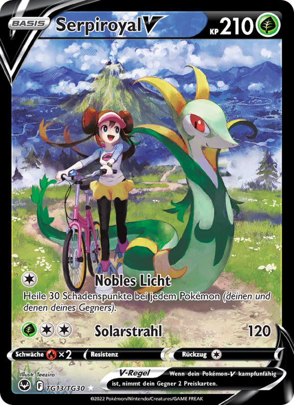 Serpiroyal V TG13 — Silver Tempest (German Pokémon TCG card)