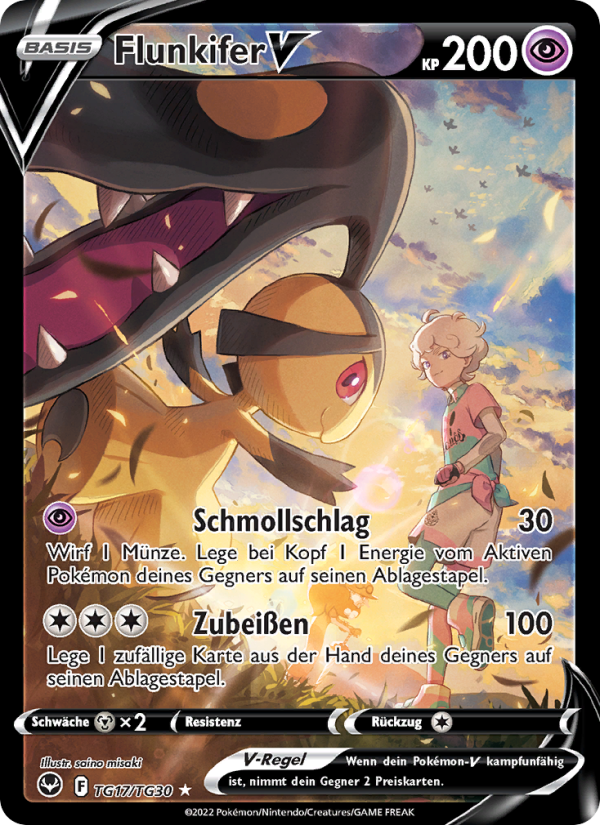 Flunkifer V TG17 — Silver Tempest (German Pokémon TCG card)