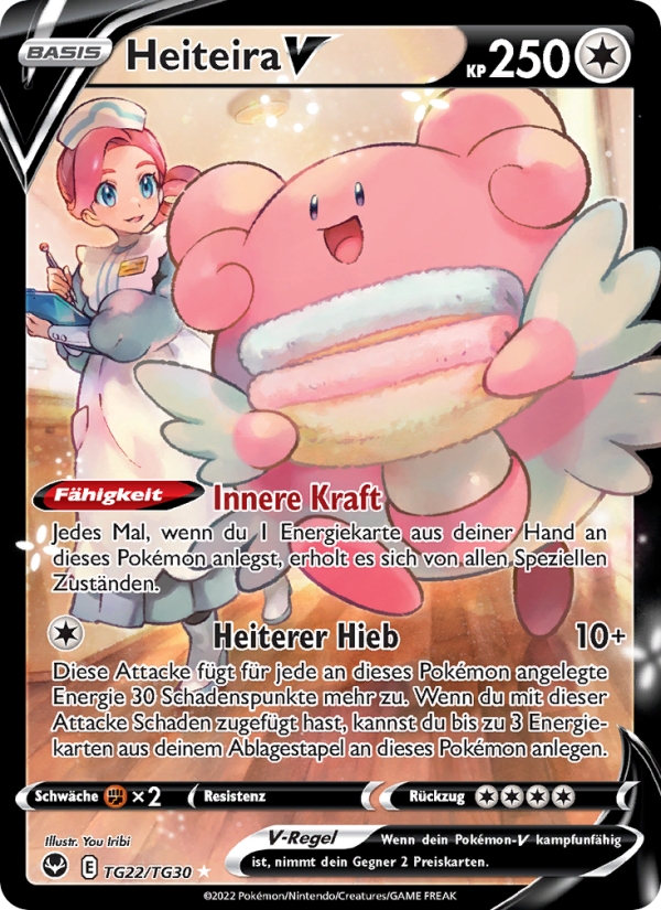 Heiteira V TG22 — Silver Tempest (German Pokémon TCG card)