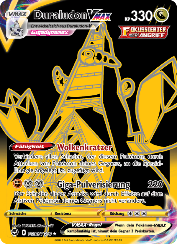 Duraludon VMAX TG30 — Silver Tempest (German Pokémon TCG card)