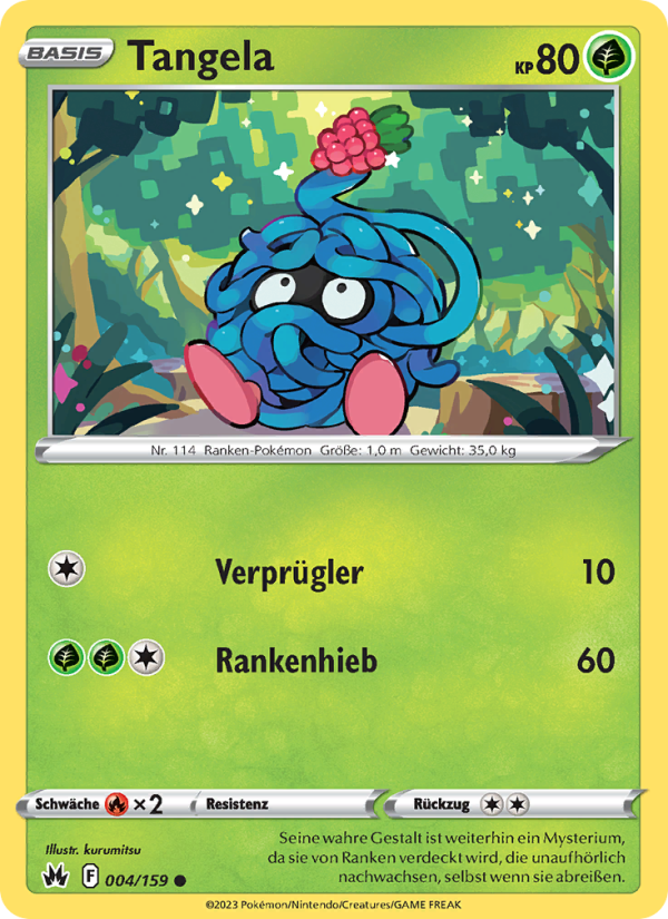 Tangela 004 — Zenit der Könige (German Pokémon TCG card)
