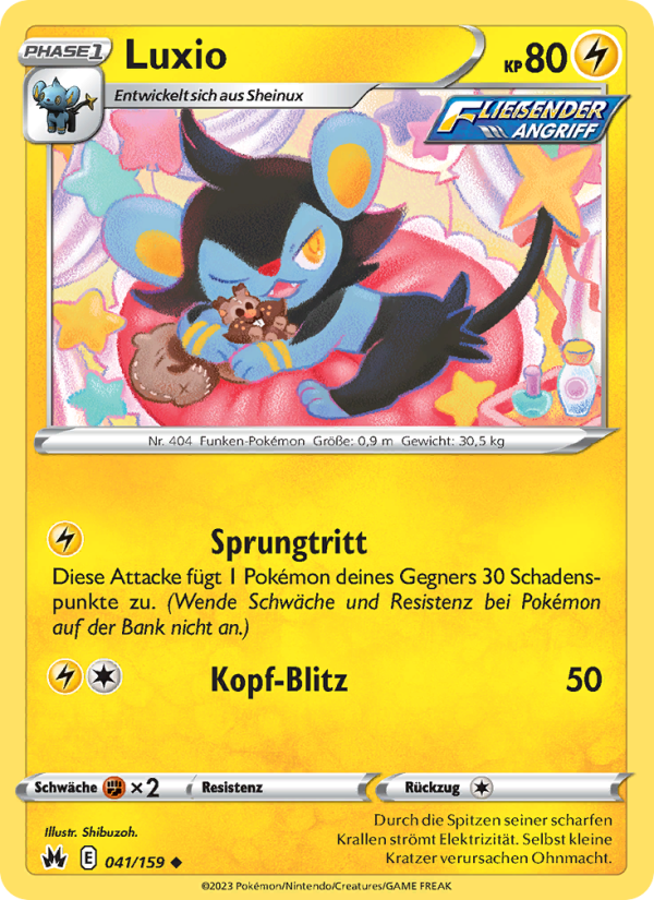 Luxio 041 — Zenit der Könige (German Pokémon TCG card)