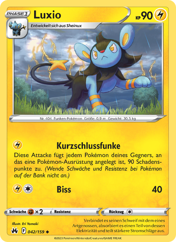 Luxio 042 — Zenit der Könige (German Pokémon TCG card)
