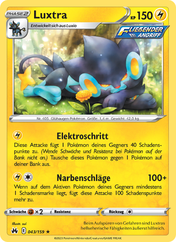 Luxtra 043 — Zenit der Könige (German Pokémon TCG card)