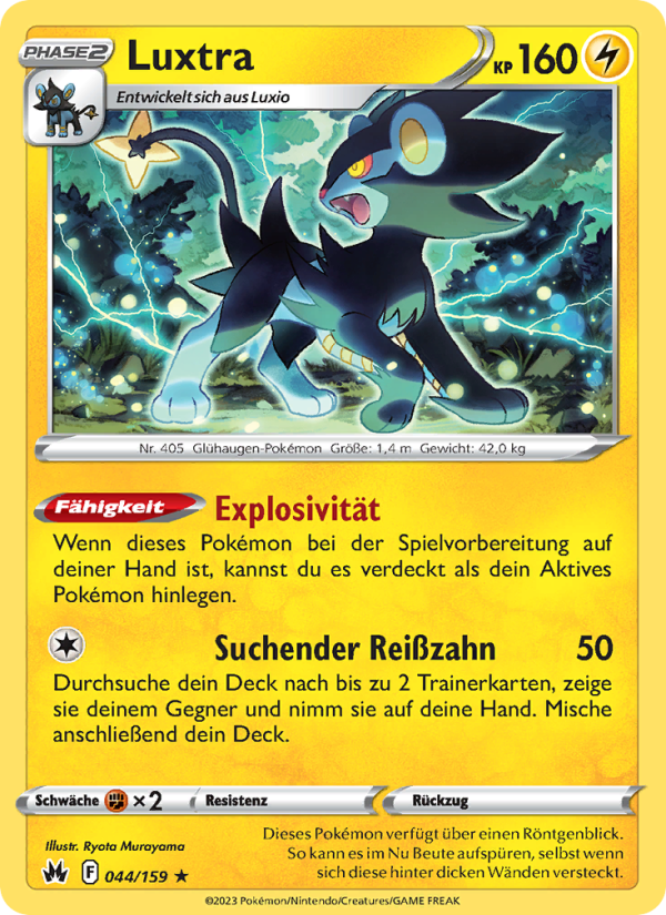 Luxtra 044 — Zenit der Könige (German Pokémon TCG card)