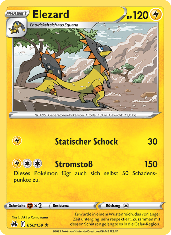 Elezard 050 — Zenit der Könige (German Pokémon TCG card)