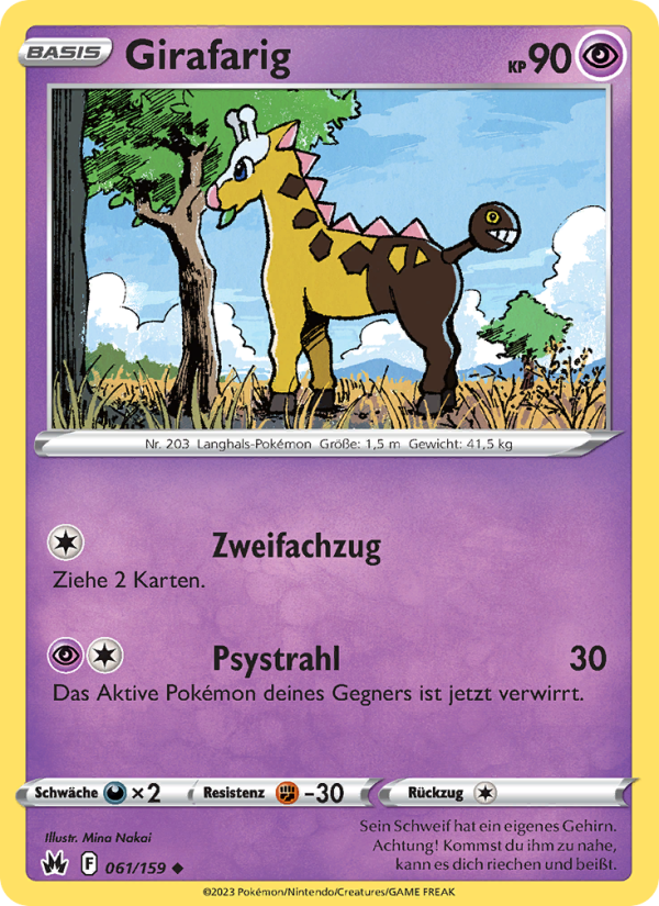 Girafarig 061 — Zenit der Könige (German Pokémon TCG card)