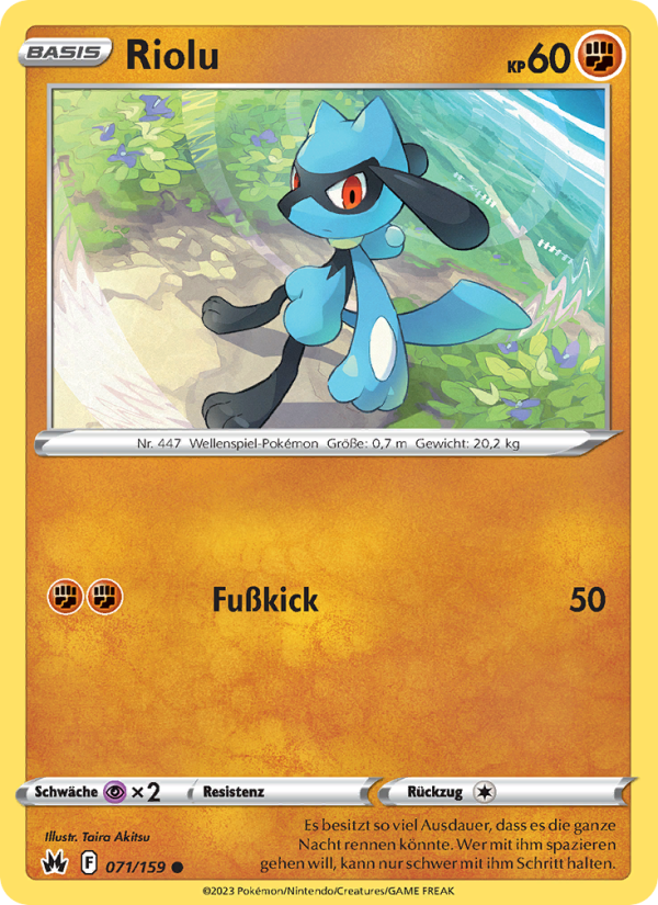 Riolu 071 — Zenit der Könige (German Pokémon TCG card)
