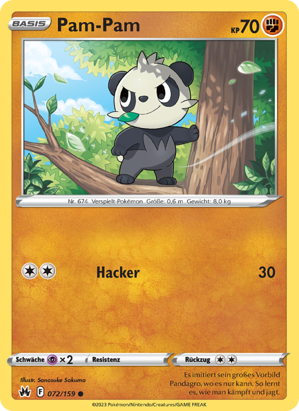 Pam-Pam 072 — Zenit der Könige (German Pokémon TCG card)