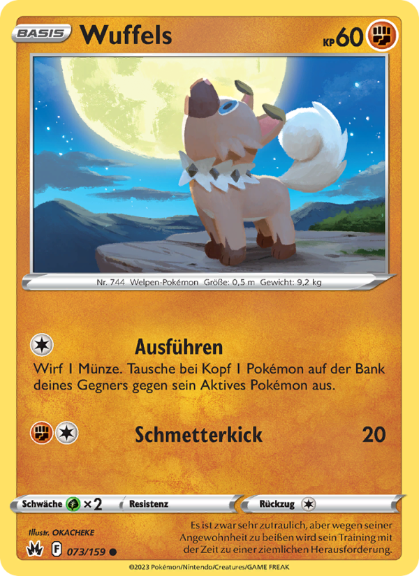 Wuffels 073 — Zenit der Könige (German Pokémon TCG card)