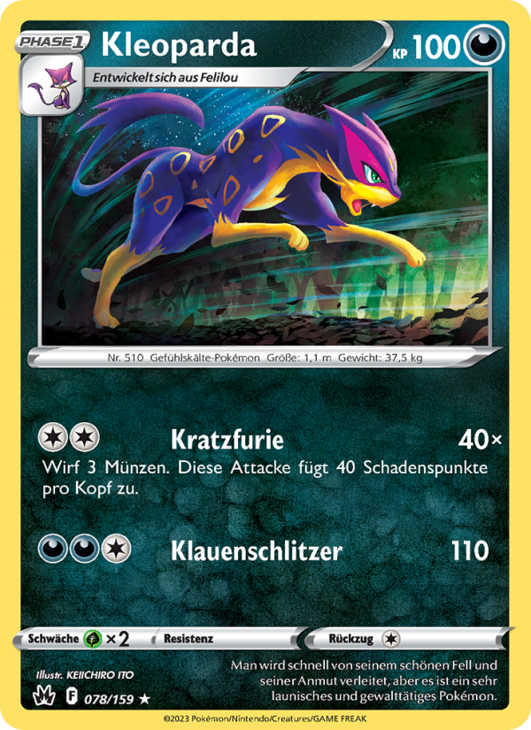 Kleoparda 078 — Zenit der Könige (German Pokémon TCG card)
