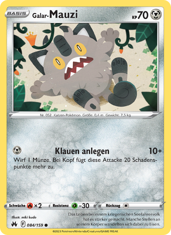 Galar-Mauzi 084 — Zenit der Könige (German Pokémon TCG card)