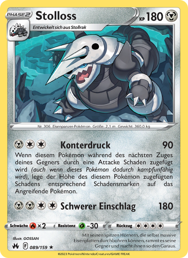 Stolloss 089 — Zenit der Könige (German Pokémon TCG card)